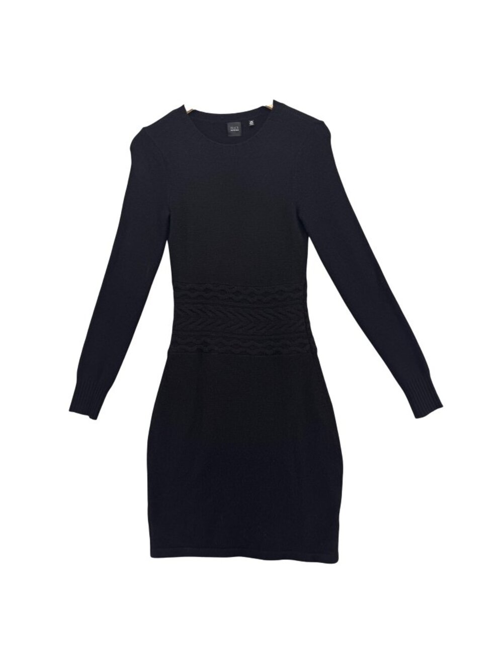 Black Saks Fifth Avenue Cashmere Sweater Dress Black Long Sleeve Knit Size XS